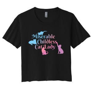 Childless Cat Ladies Against Fascism Women's Crop Top Tee