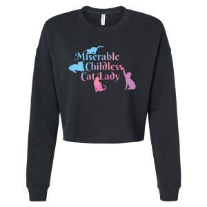 Childless Cat Ladies Against Fascism Cropped Pullover Crew