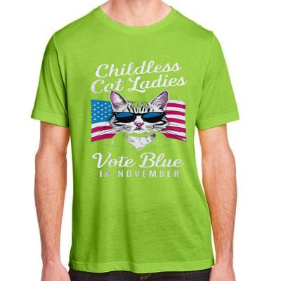 Childless Cat Ladies Vote Blue In November Democrats Liberal Adult ChromaSoft Performance T-Shirt