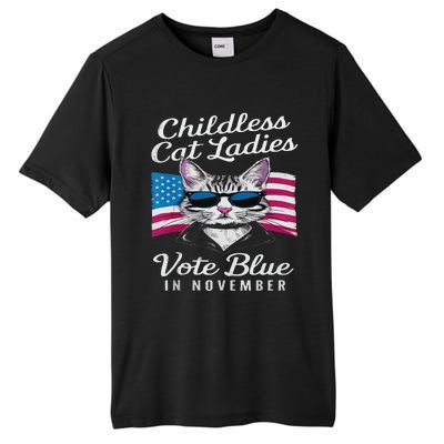 Childless Cat Ladies Vote Blue In November Democrats Liberal Tall Fusion ChromaSoft Performance T-Shirt