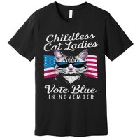 Childless Cat Ladies Vote Blue In November Democrats Liberal Premium T-Shirt