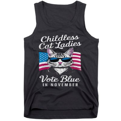 Childless Cat Ladies Vote Blue In November Democrats Liberal Tank Top