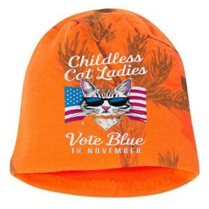 Childless Cat Ladies Vote Blue In November Democrats Liberal Kati - Camo Knit Beanie