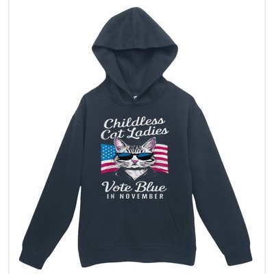 Childless Cat Ladies Vote Blue In November Democrats Liberal Urban Pullover Hoodie