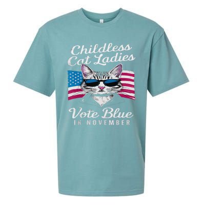 Childless Cat Ladies Vote Blue In November Democrats Liberal Sueded Cloud Jersey T-Shirt