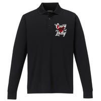 Crazy Chicken Lady - Chickens Farmer Farming Performance Long Sleeve Polo