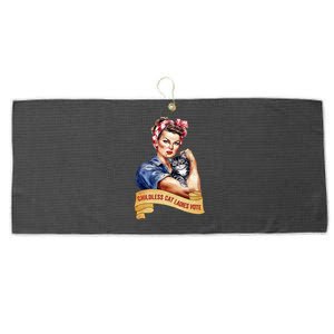 Childless Cat Ladies Vote Kamala Harris 2024 Election Large Microfiber Waffle Golf Towel