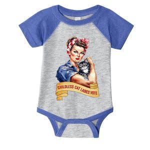 Childless Cat Ladies Vote Kamala Harris 2024 Election Infant Baby Jersey Bodysuit