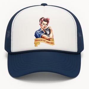 Childless Cat Ladies Vote Kamala Harris 2024 Election Trucker Hat