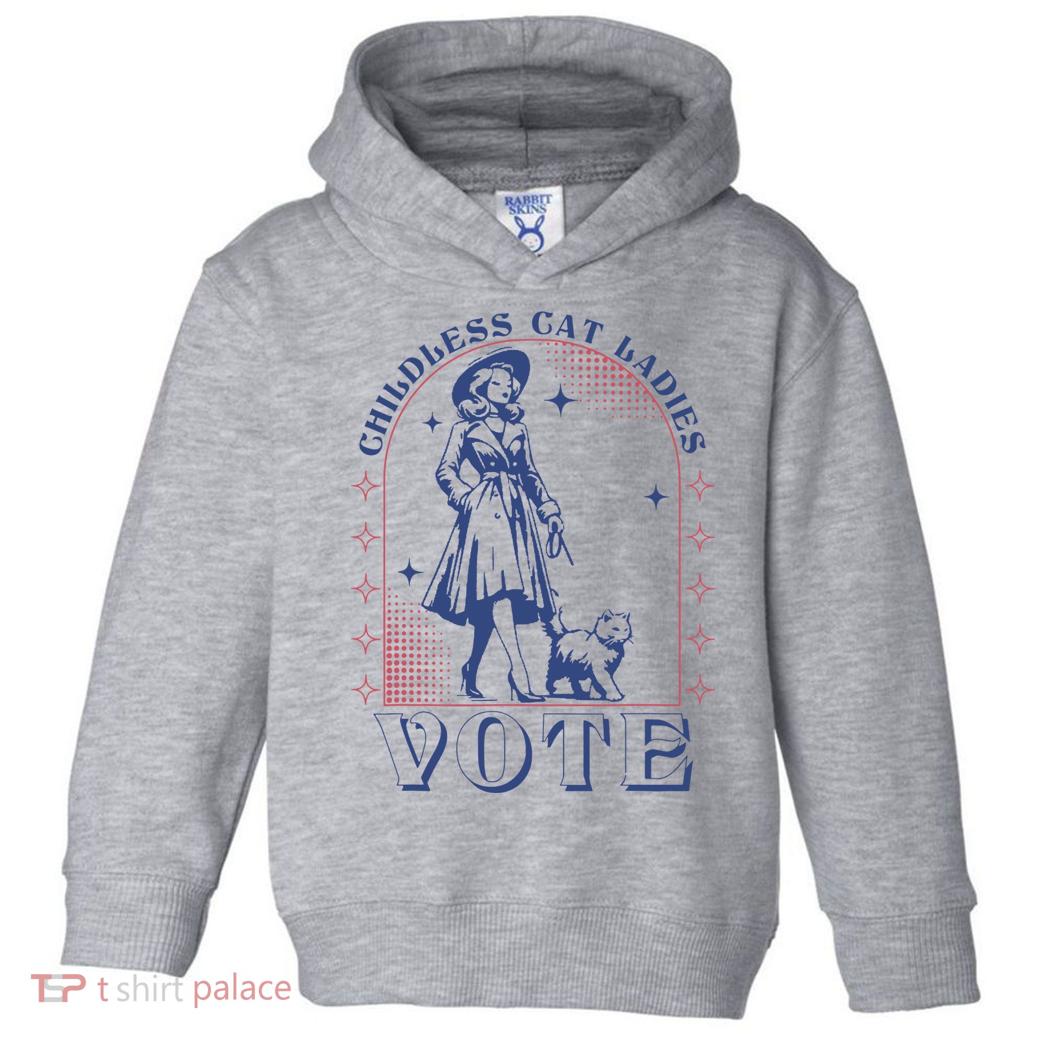 Childless Cat Ladies Vote Retro Election 2024 Usa Toddler Hoodie