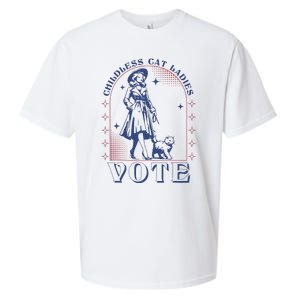 Childless Cat Ladies Vote Retro Election 2024 Usa Sueded Cloud Jersey T-Shirt