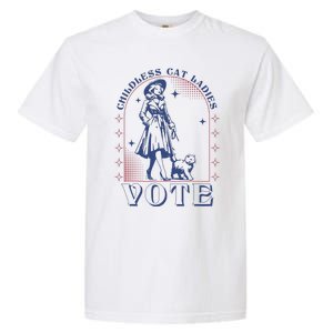 Childless Cat Ladies Vote Retro Election 2024 Usa Garment-Dyed Heavyweight T-Shirt