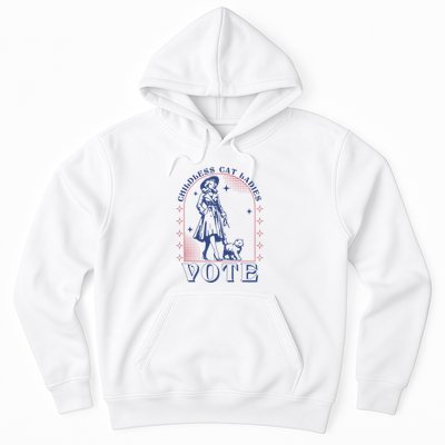 Childless Cat Ladies Vote Retro Election 2024 Usa Hoodie