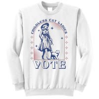 Childless Cat Ladies Vote Retro Election 2024 Usa Sweatshirt