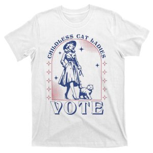 Childless Cat Ladies Vote Retro Election 2024 Usa T-Shirt