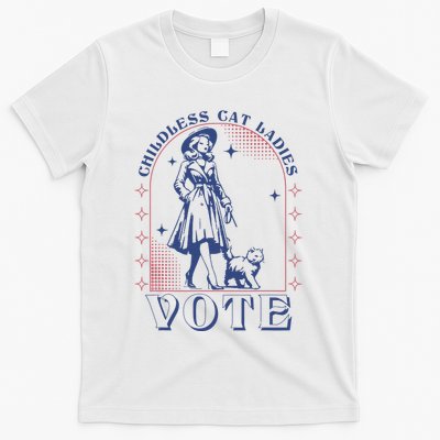 Childless Cat Ladies Vote Retro Election 2024 Usa T-Shirt