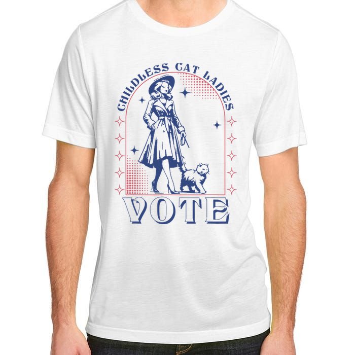 Childless Cat Ladies Vote Retro Election 2024 Usa Adult ChromaSoft Performance T-Shirt