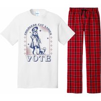 Childless Cat Ladies Vote Retro Election 2024 Usa Pajama Set