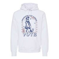 Childless Cat Ladies Vote Retro Election 2024 Usa Premium Hoodie