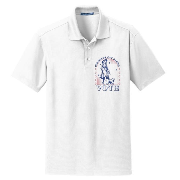 Childless Cat Ladies Vote Retro Election 2024 Usa Dry Zone Grid Polo