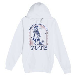 Childless Cat Ladies Vote Retro Election 2024 Usa Premium Pullover Hoodie