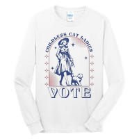 Childless Cat Ladies Vote Retro Election 2024 Usa Tall Long Sleeve T-Shirt