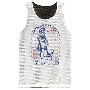 Childless Cat Ladies Vote Retro Election 2024 Usa Mesh Reversible Basketball Jersey Tank