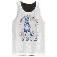 Childless Cat Ladies Vote Retro Election 2024 Usa Mesh Reversible Basketball Jersey Tank