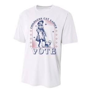 Childless Cat Ladies Vote Retro Election 2024 Usa Performance Sprint T-Shirt