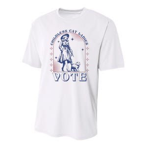 Childless Cat Ladies Vote Retro Election 2024 Usa Youth Performance Sprint T-Shirt