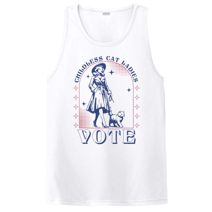 Childless Cat Ladies Vote Retro Election 2024 Usa PosiCharge Competitor Tank