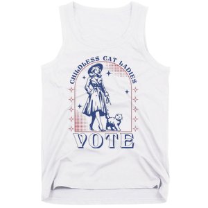 Childless Cat Ladies Vote Retro Election 2024 Usa Tank Top