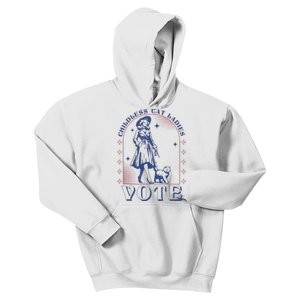 Childless Cat Ladies Vote Retro Election 2024 Usa Kids Hoodie