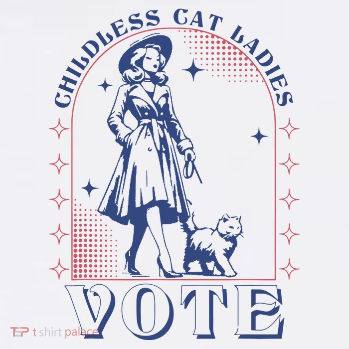 Childless Cat Ladies Vote Retro Election 2024 Usa Kids T-Shirt