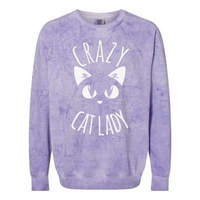 CRAZY CAT LADY Funny Fur Mom Mothers Day Christmas Birthday Colorblast Crewneck Sweatshirt