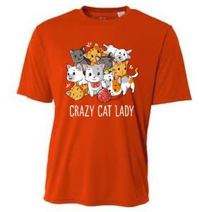 Crazy Cat Lady Funny Kitty Kitten Animal Lover Cooling Performance Crew T-Shirt