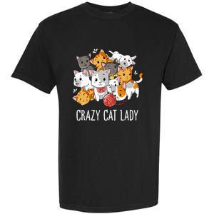 Crazy Cat Lady Funny Kitty Kitten Animal Lover Garment-Dyed Heavyweight T-Shirt