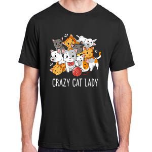 Crazy Cat Lady Funny Kitty Kitten Animal Lover Adult ChromaSoft Performance T-Shirt