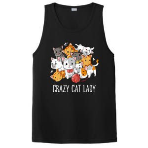 Crazy Cat Lady Funny Kitty Kitten Animal Lover PosiCharge Competitor Tank