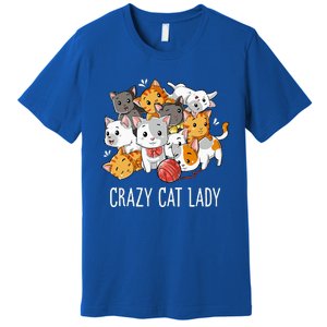 Crazy Cat Lady Funny Kitty Kitten Animal Lover Premium T-Shirt