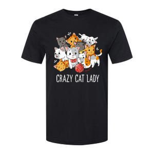 Crazy Cat Lady Funny Kitty Kitten Animal Lover Softstyle CVC T-Shirt