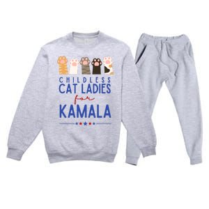 Childless Cat Ladies For Kamala Premium Crewneck Sweatsuit Set