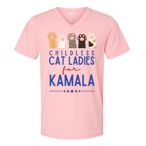 Childless Cat Ladies For Kamala V-Neck T-Shirt