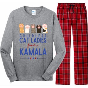 Childless Cat Ladies For Kamala Long Sleeve Pajama Set