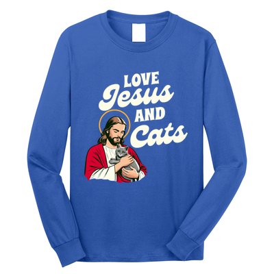 Christian Cat Lover Cat Mom Fur Mama Love Jesus & Cats Long Sleeve Shirt