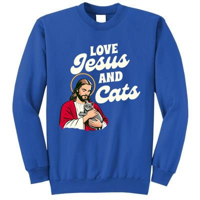 Christian Cat Lover Cat Mom Fur Mama Love Jesus & Cats Sweatshirt