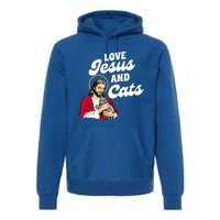 Christian Cat Lover Cat Mom Fur Mama Love Jesus & Cats Premium Hoodie