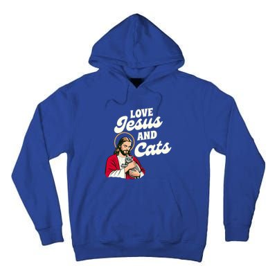 Christian Cat Lover Cat Mom Fur Mama Love Jesus & Cats Tall Hoodie