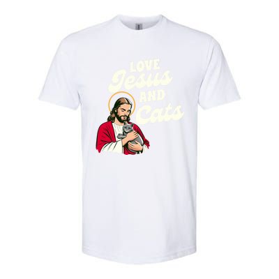 Christian Cat Lover Cat Mom Fur Mama Love Jesus & Cats Softstyle CVC T-Shirt