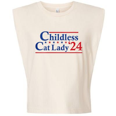 Childless Cat Lady Kamala Garment-Dyed Women's Muscle Tee